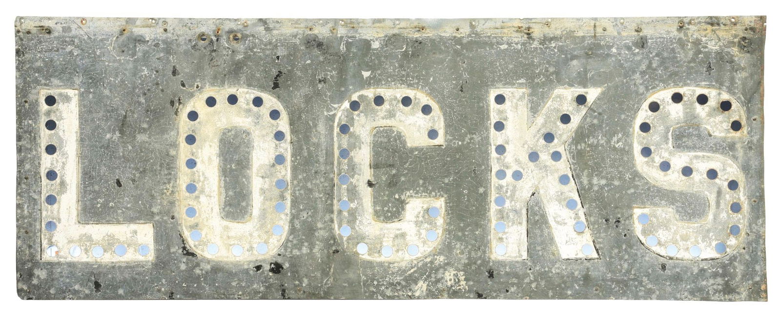 PUNCH TIN LOCKS LIGHT-UP SIGN. (1 of 3)