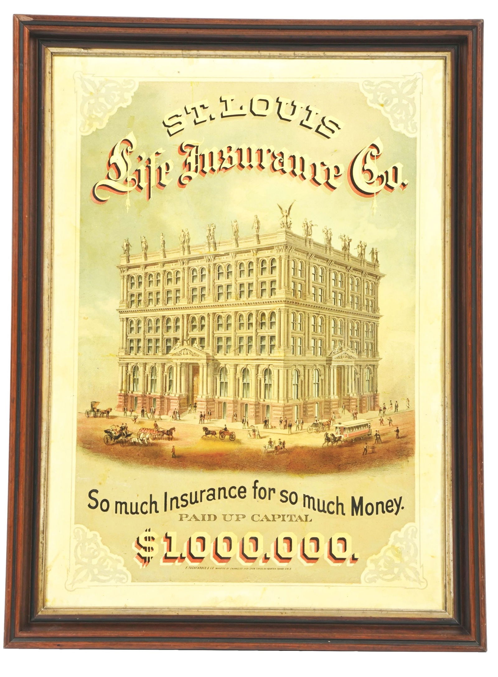 TIN LIFE INSURANCE CO. SIGN W/ OFFICE GRAPHIC. (1 of 2)