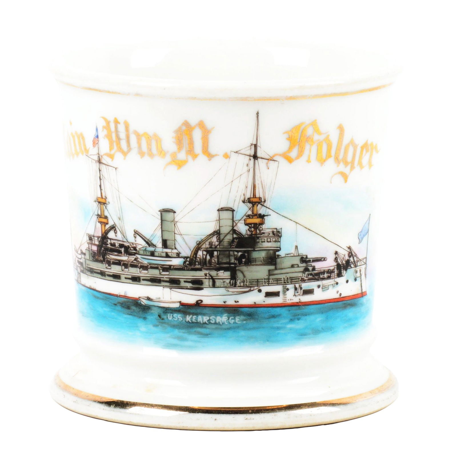 BATTLESHIP CAPTAIN'S SHAVING MUG. (1 of 5)