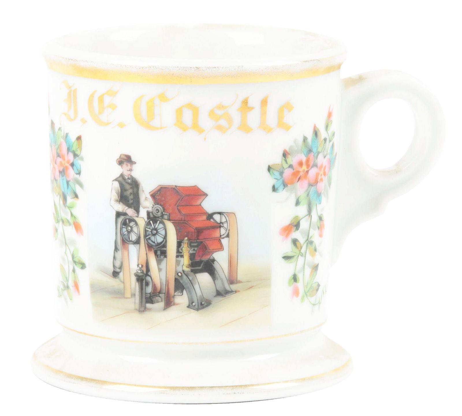 MACHINE WORKER SHAVING MUG. (1 of 5)