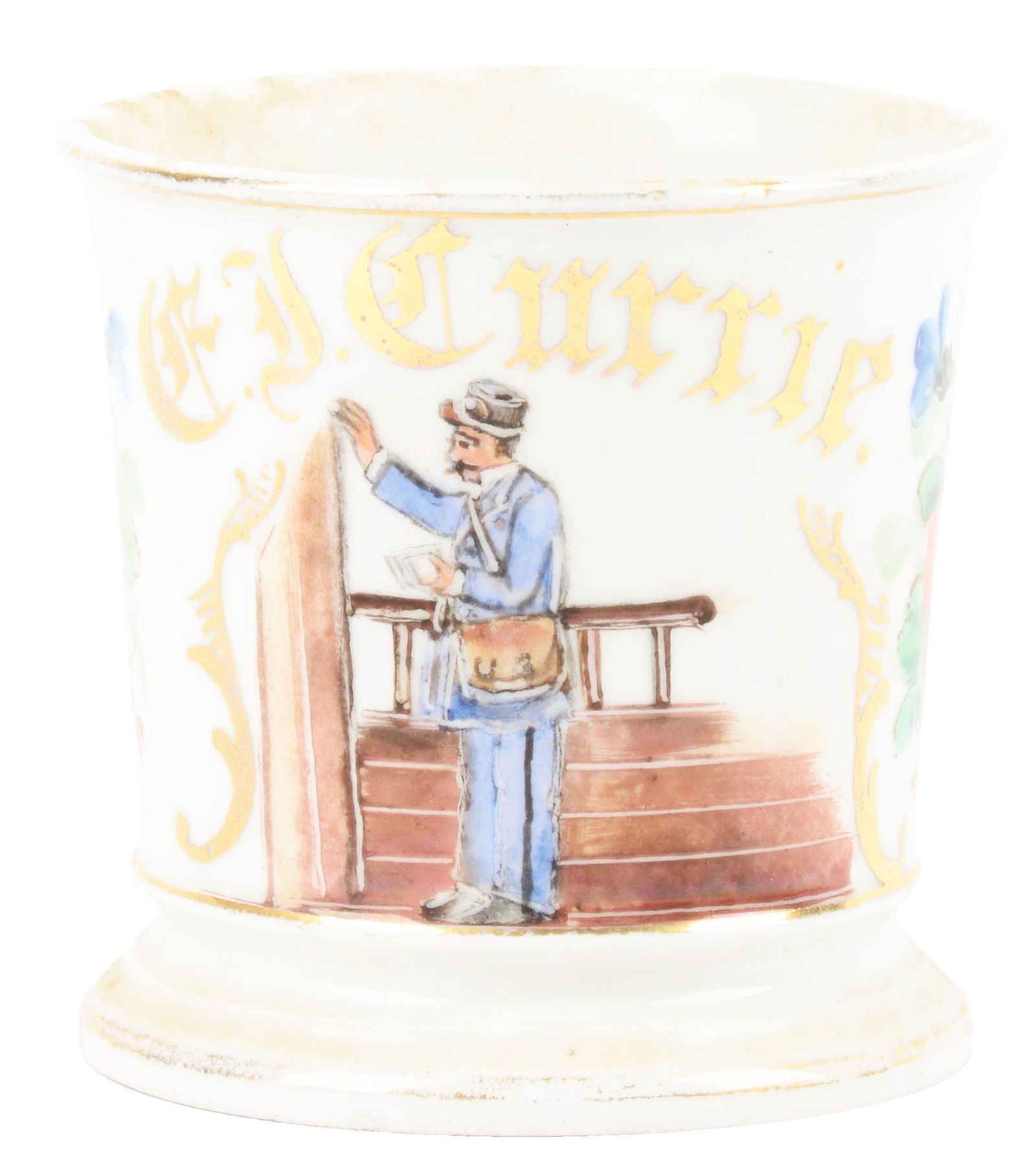 MAILMAN OCCUPATIONAL SHAVING MUG. (1 of 5)