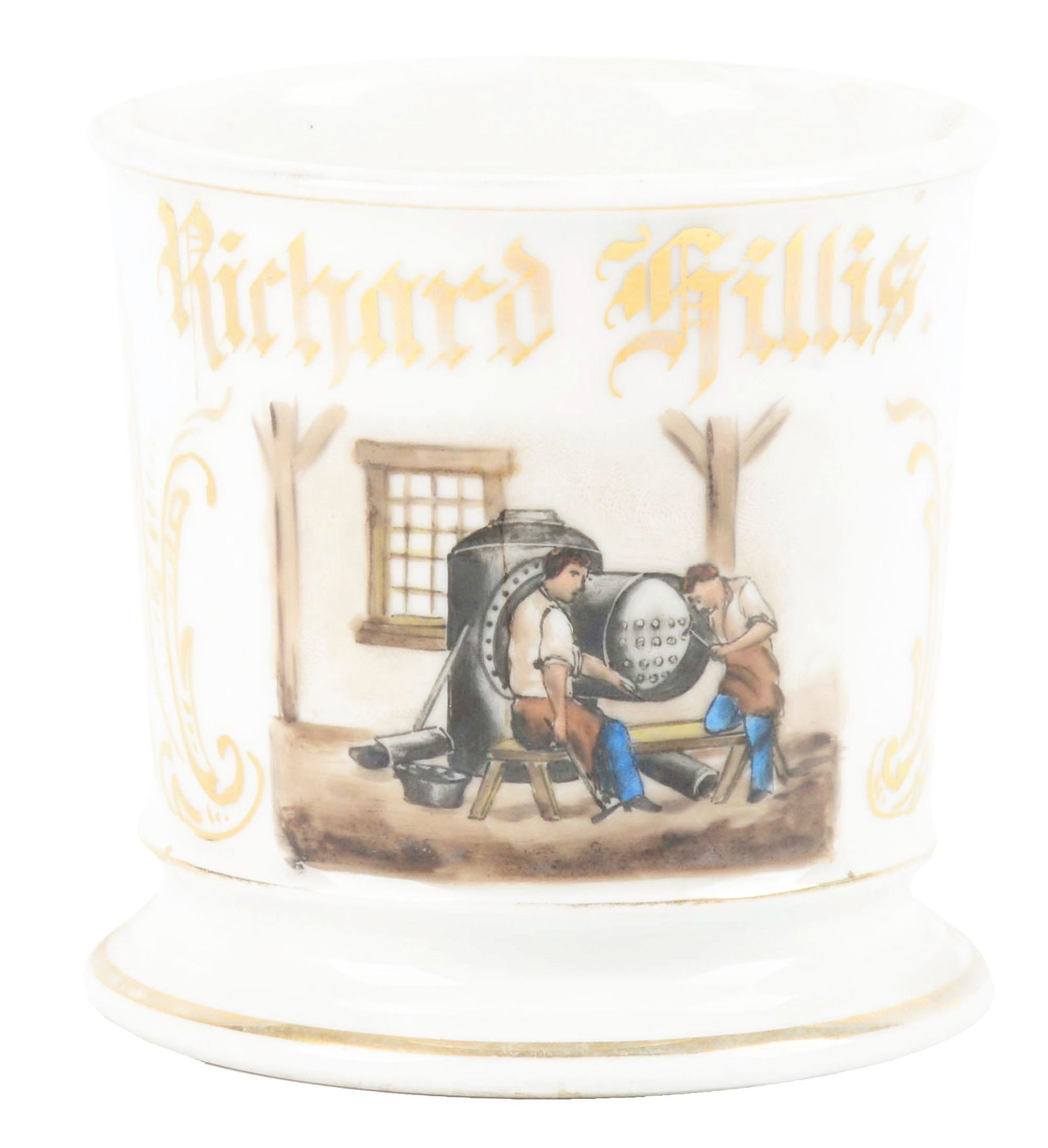 METAL WORKERS SHAVING MUG. (1 of 5)