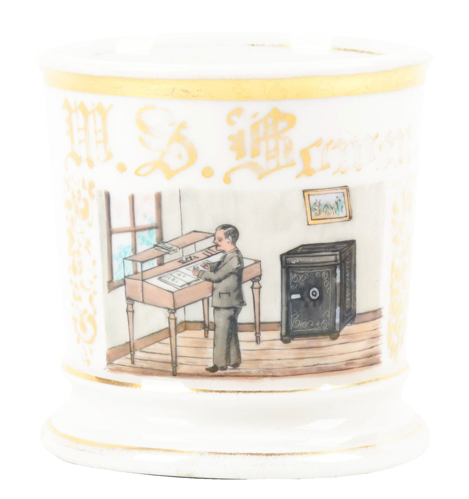 BOOKKEEPERS/BANKERS SHAVING MUG. (1 of 5)
