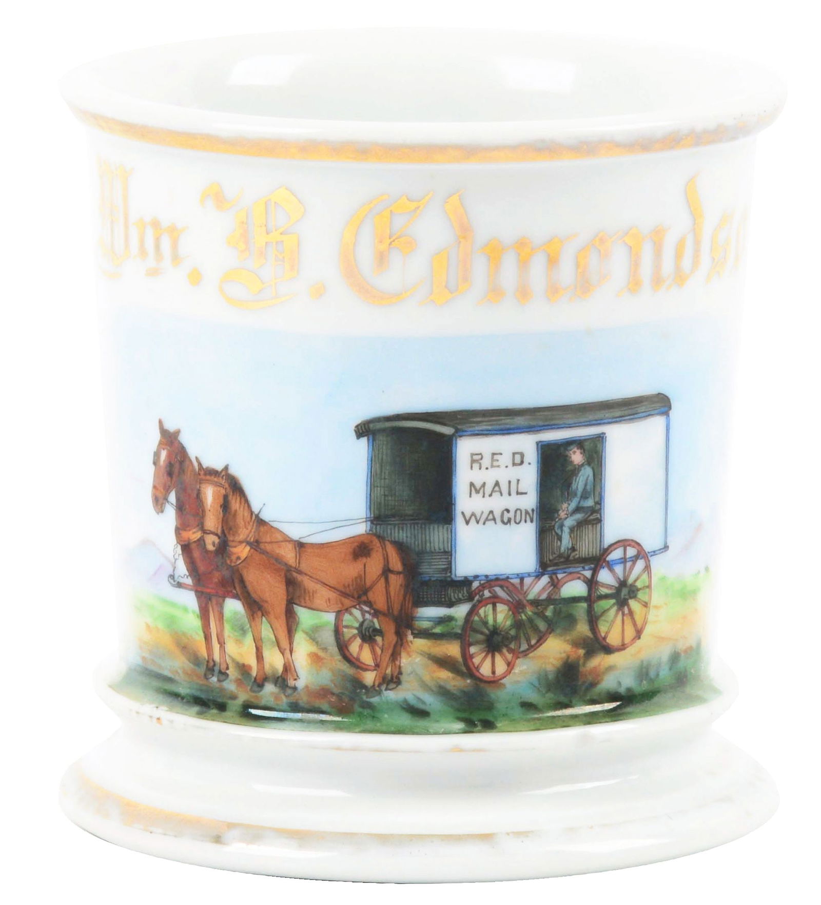 MAIL DELIVERER'S SHAVING MUG. (1 of 5)