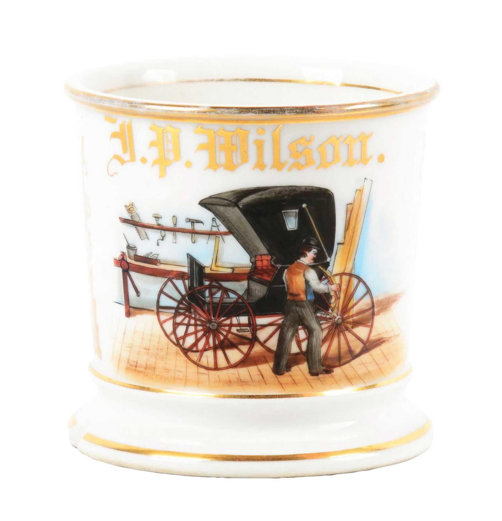 BUGGY MAKER'S SHAVING MUG. (1 of 5)