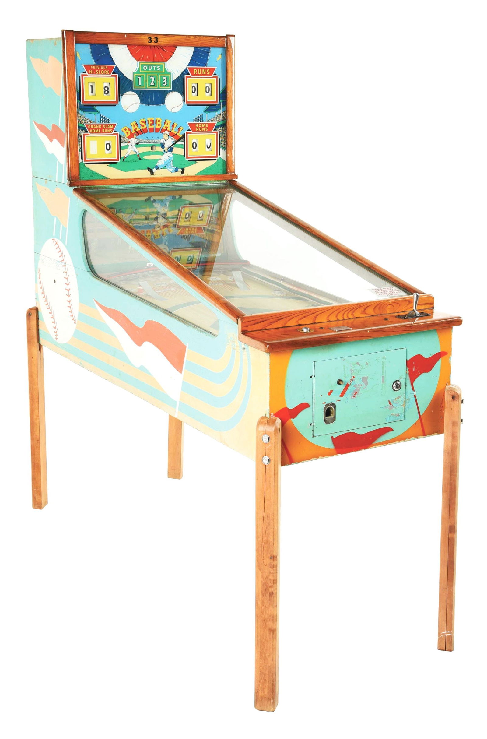 25¢ WILLIAM'S BASEBALL PINBALL. (1 of 6)