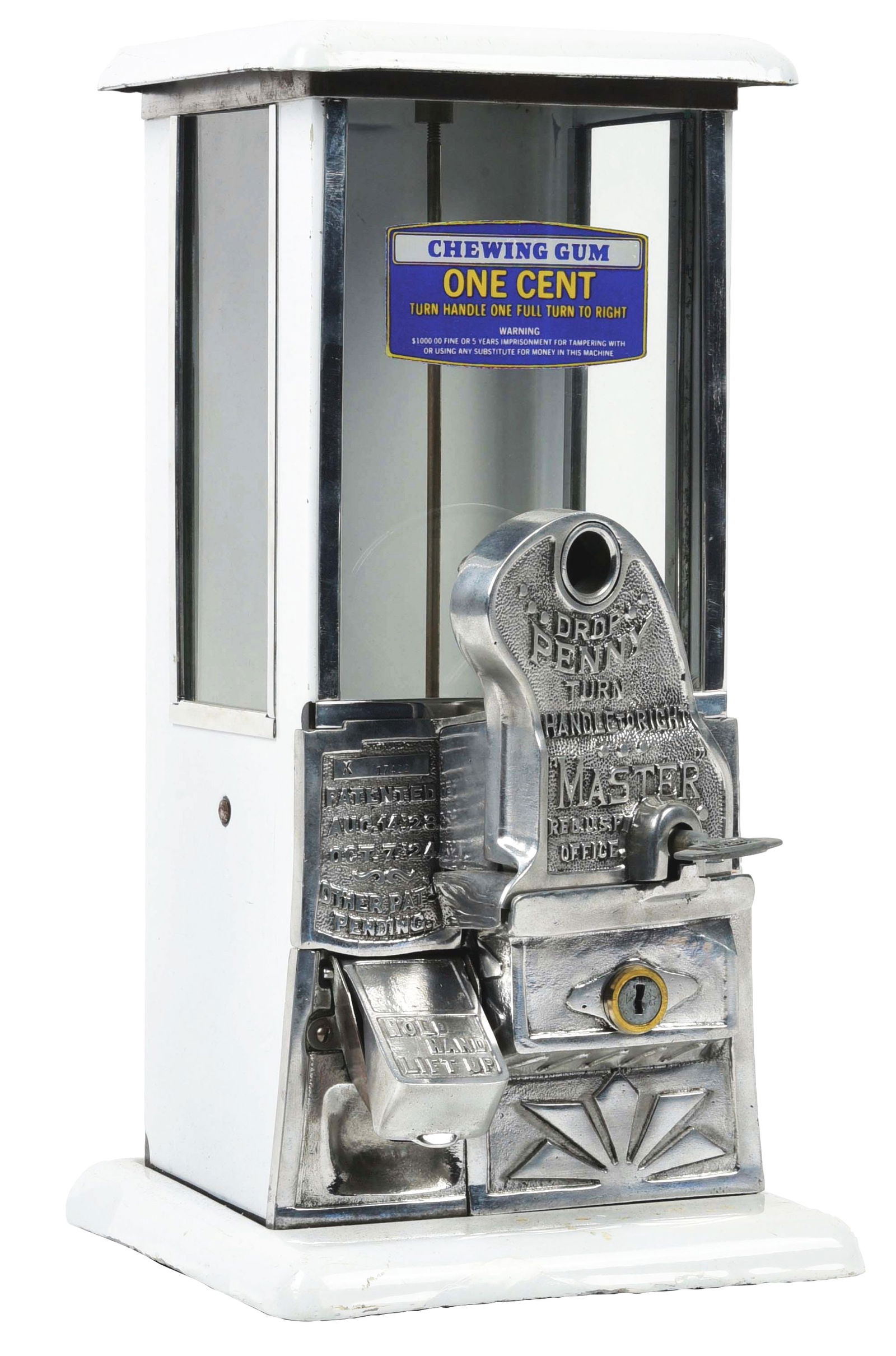 1¢ "THE MASTER" GUMBALL VENDING MACHINE. (1 of 4)