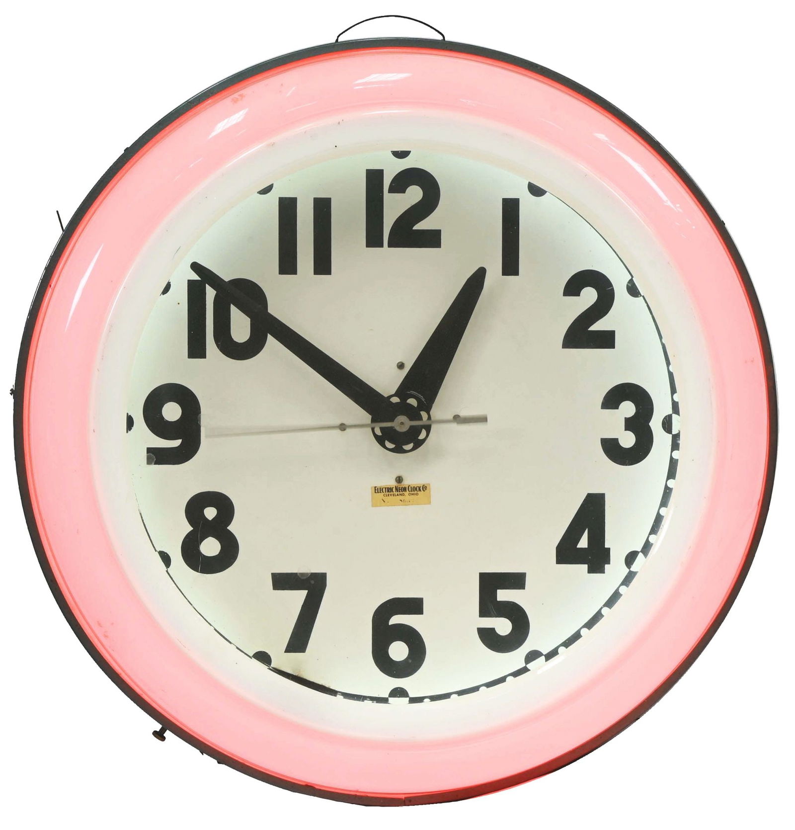 CLEVELAND NEON CLOCK. (1 of 3)