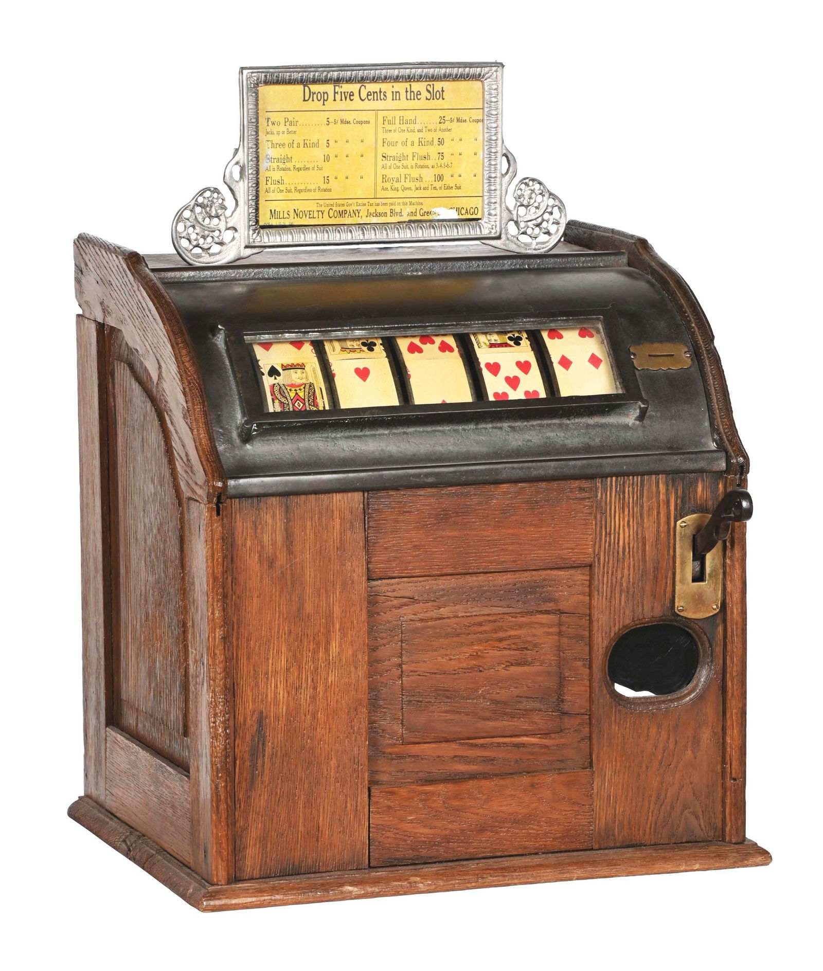 5¢ MILLS NOVELTY CO. WOODEN SUCCES TRADE STIMULATOR. (1 of 6)