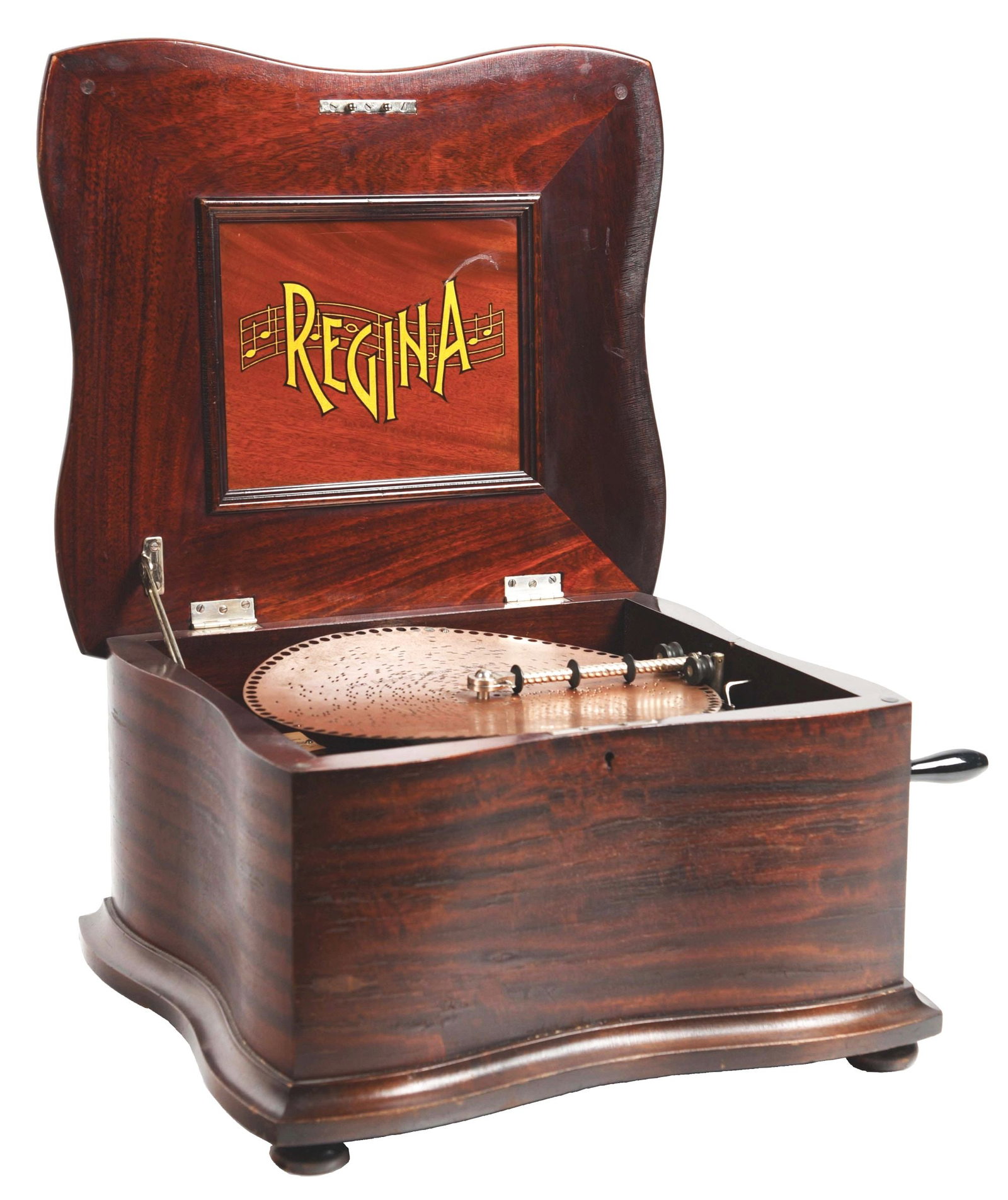 BEAUTIFUL MAHOGANY SEOENTINE MODEL 71 REGINA MUSIC BOX. (1 of 7)