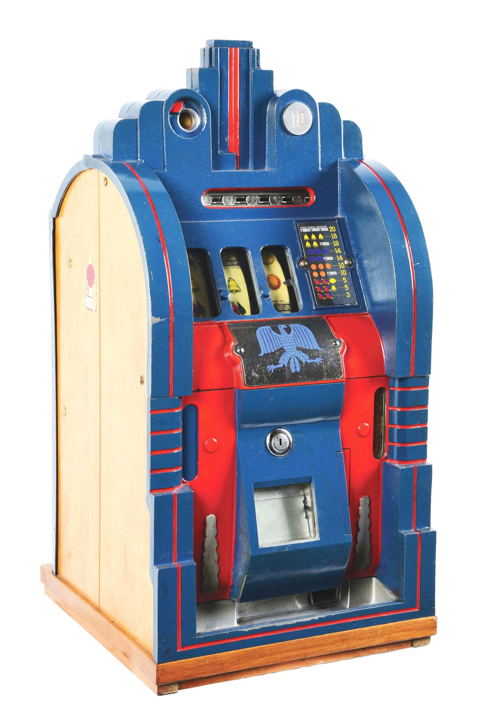 10¢ MILLS NOVELTY CO. EXTRAORDINARY "SILENT" SLOT MACHINE. (1 of 6)