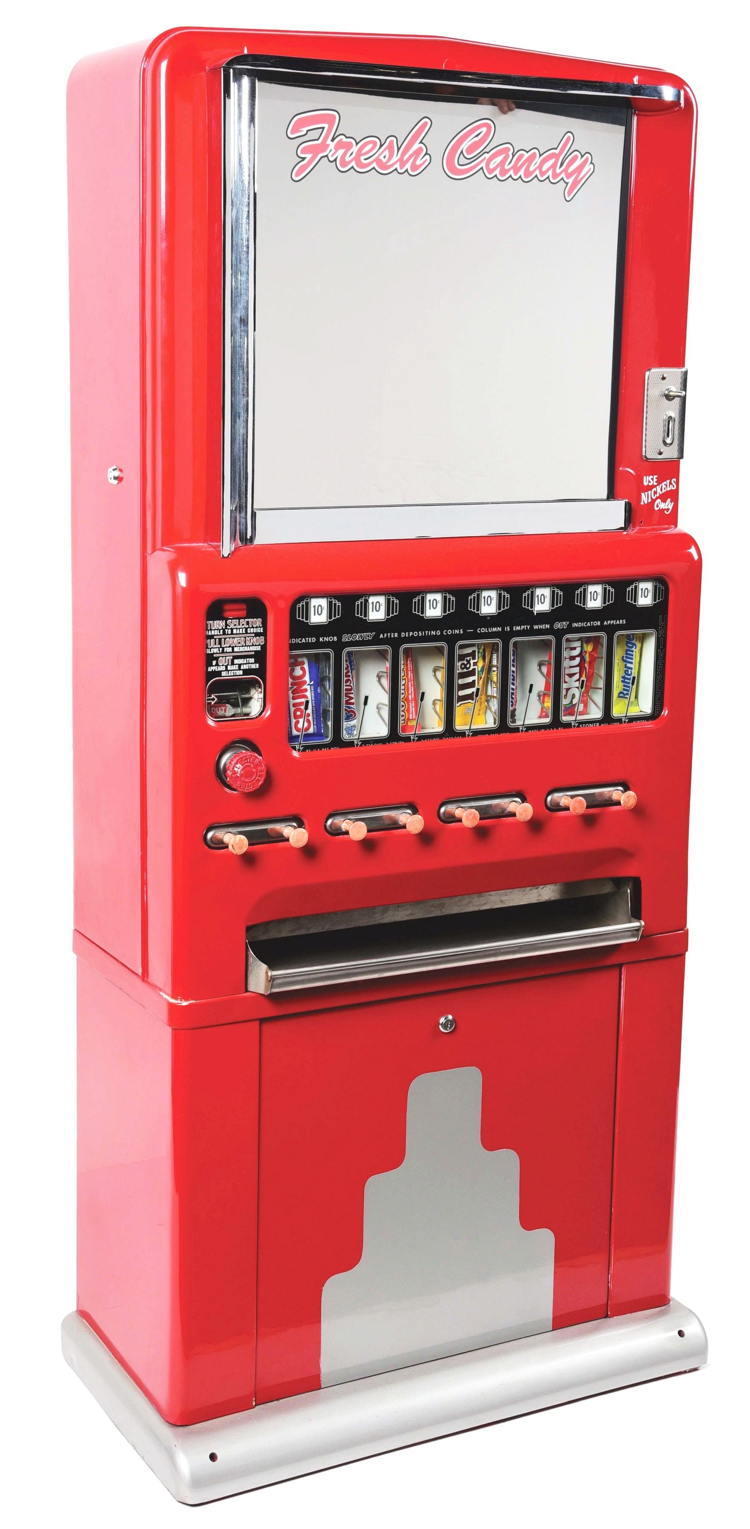 10¢ Restored Stoner Art Deco Candy Bar Machine. Auction
