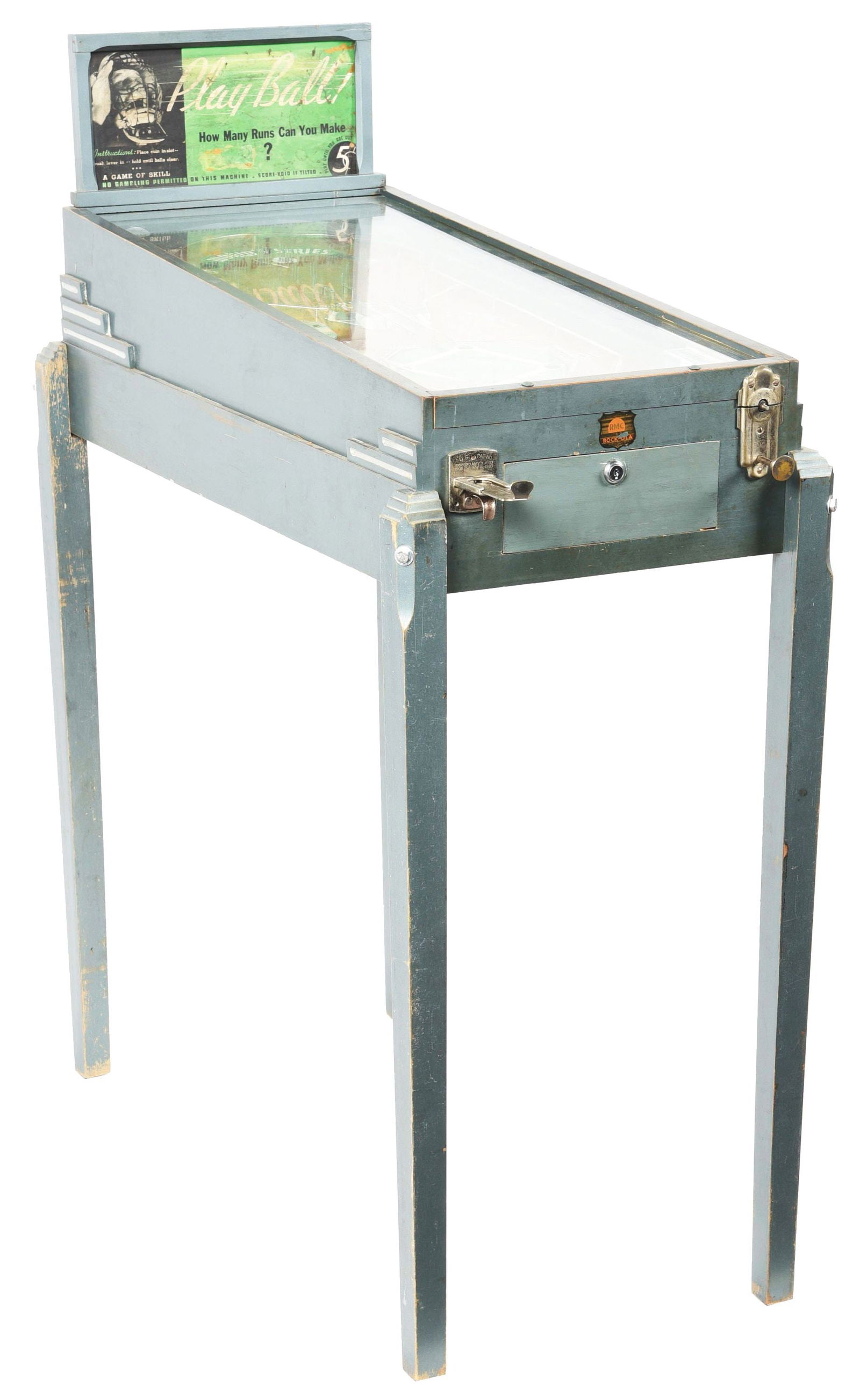 1935 ROCK-OLA WORLD SERIES PINBALL MACHINE. (1 of 7)