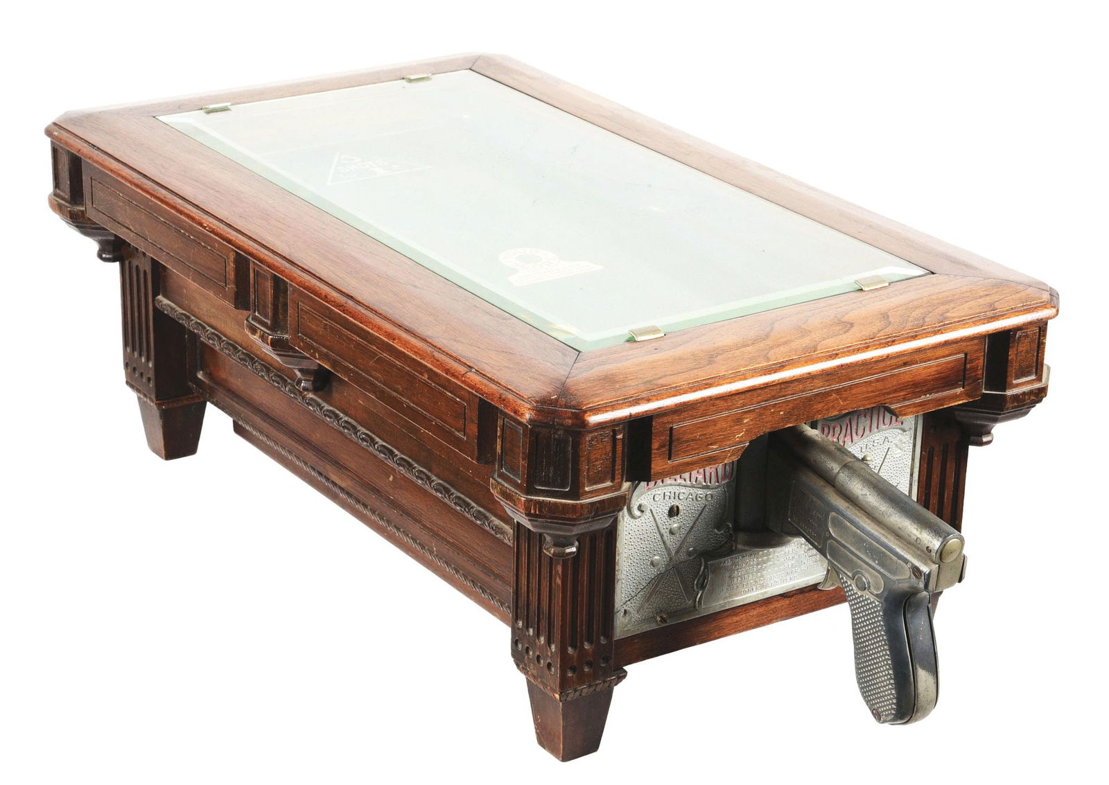 1¢ "5 SHOTS BILLIARD TABLE" GAME COIN-OP MACHINE. (1 of 5)