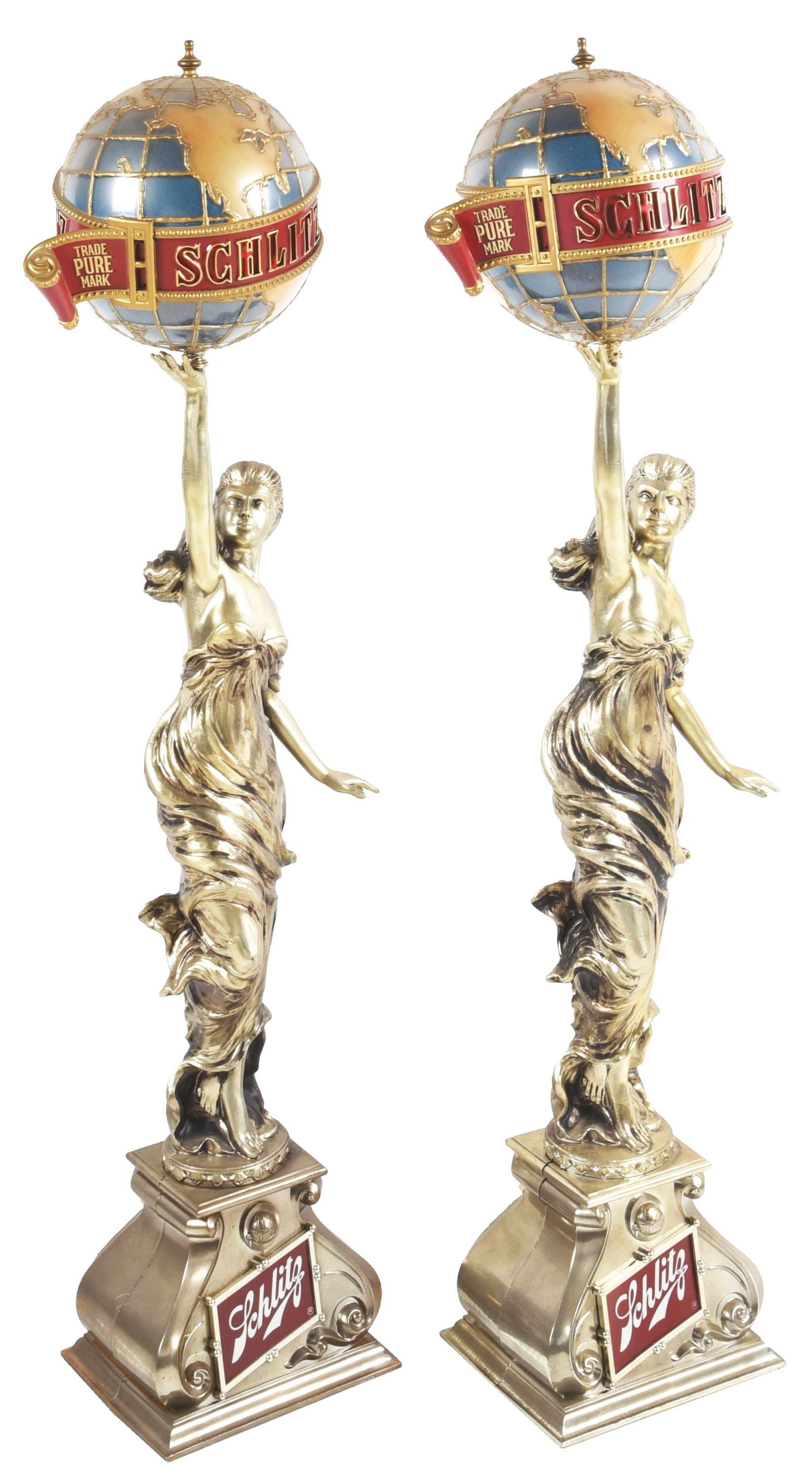 A PAIR OF ICONIC SHILTZ BREWING CO. LIGHT-UP LADY STATUES. (1 of 4)