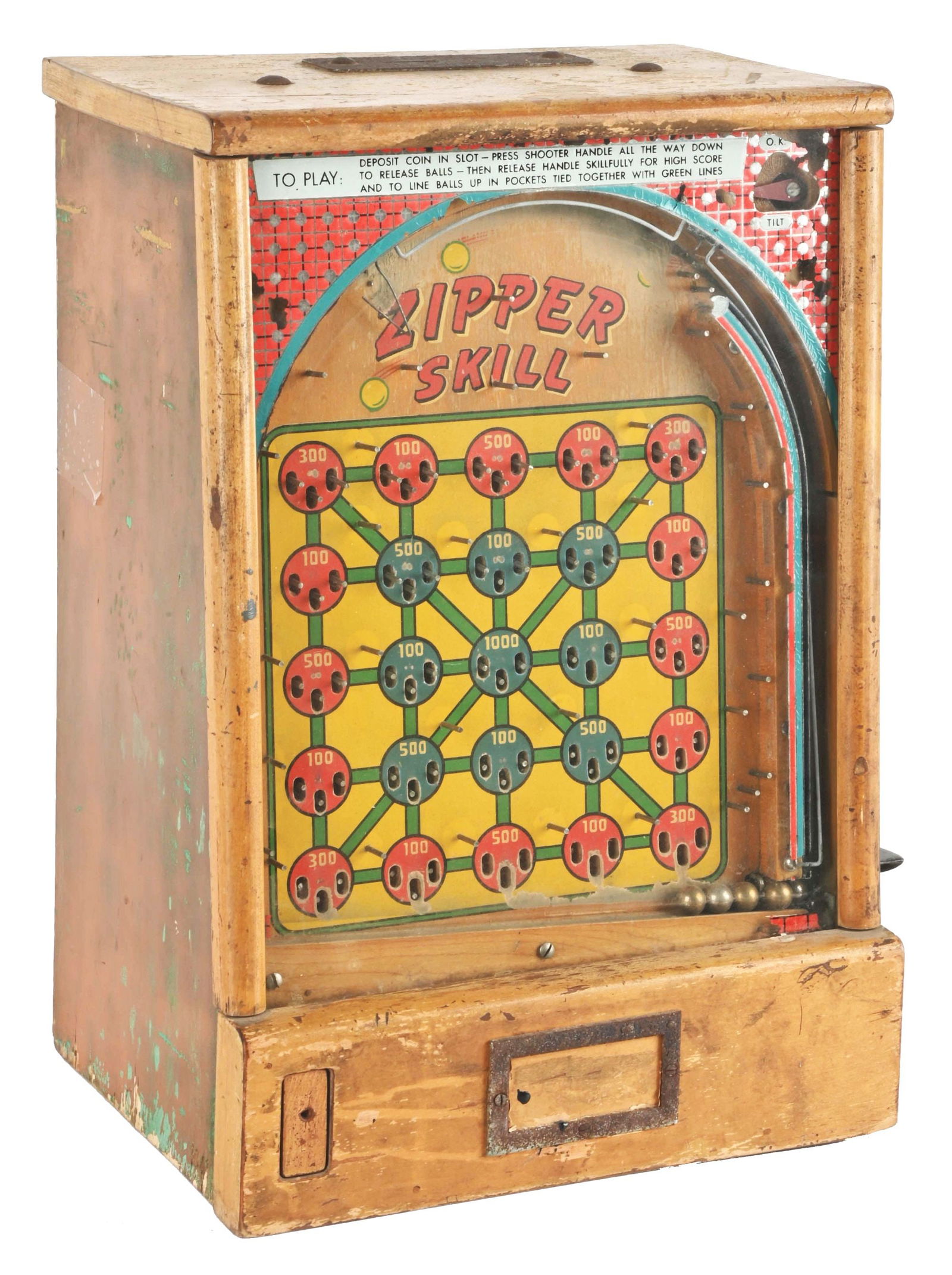 ZIPPER SKILL COUNTERTOP ARCADE MACHINE. (1 of 5)