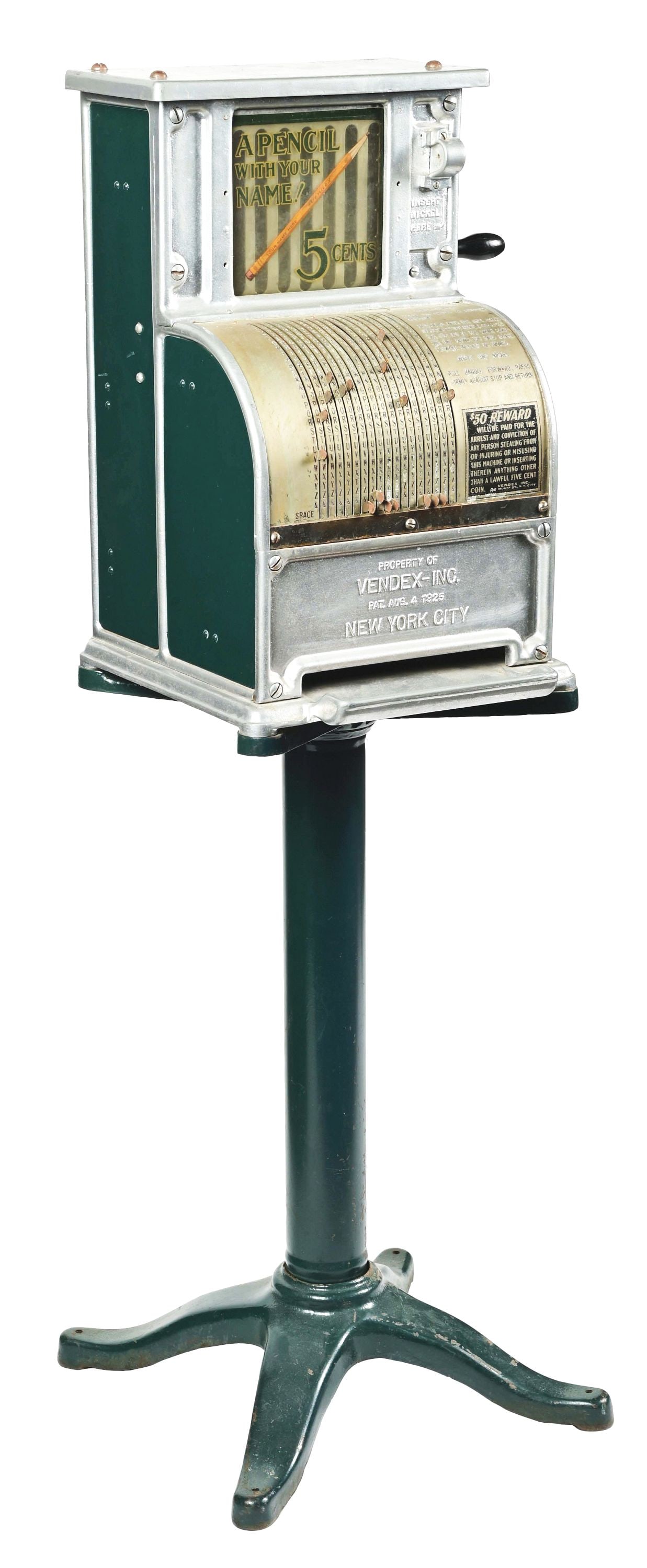 5¢ VENDEX, INC. PENCIL EMBOSSING VENDOR (1 of 7)