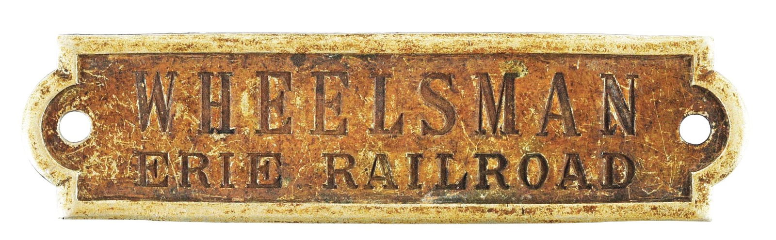 ERIE RR RAILROAD UNIFORM HAT BADGE. (1 of 2)