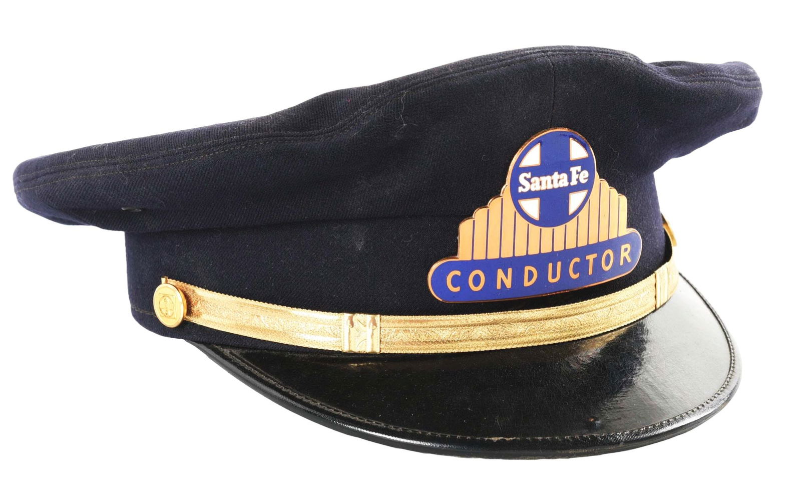 SANTA FE RAILROAD UNIFORM HAT. (1 of 5)