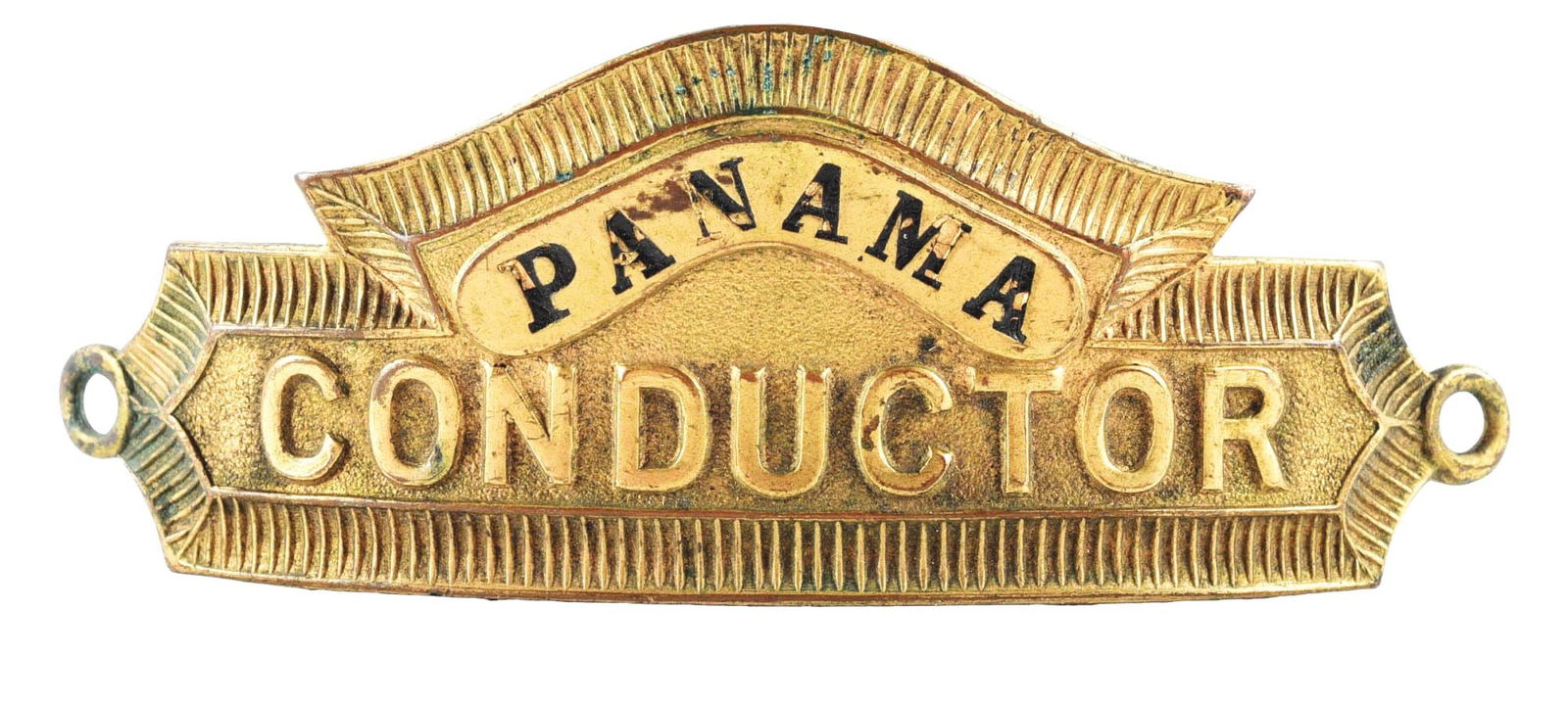 PANAMA RAILROAD UNIFORM HAT BADGE. (1 of 2)