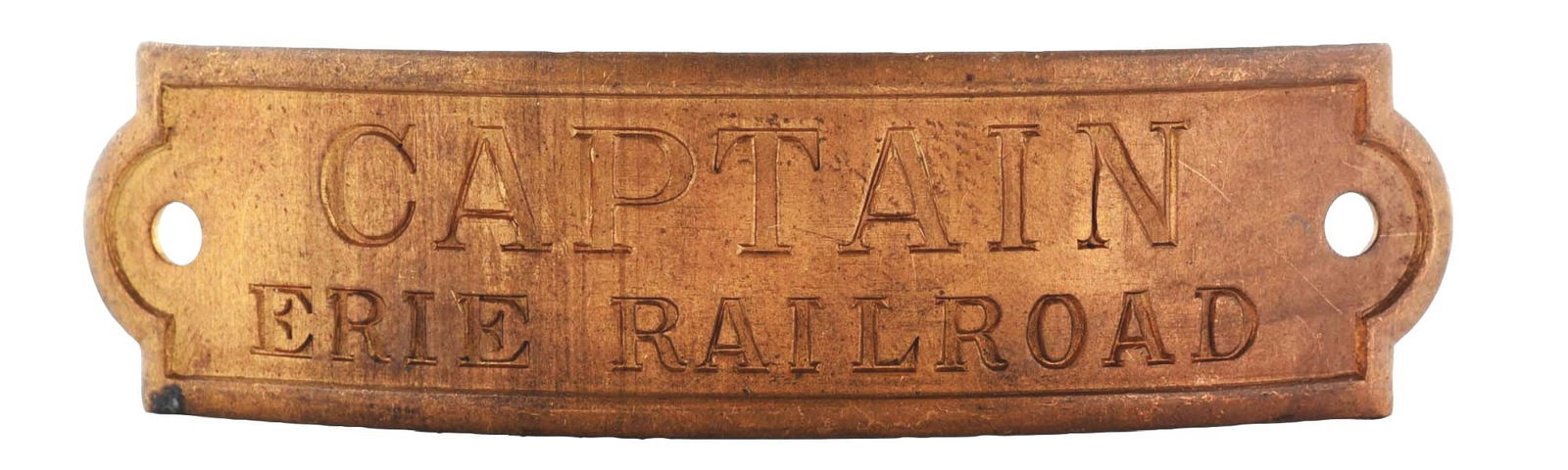 ERIE RR RAILROAD UNIFORM HAT BADGE. (1 of 2)
