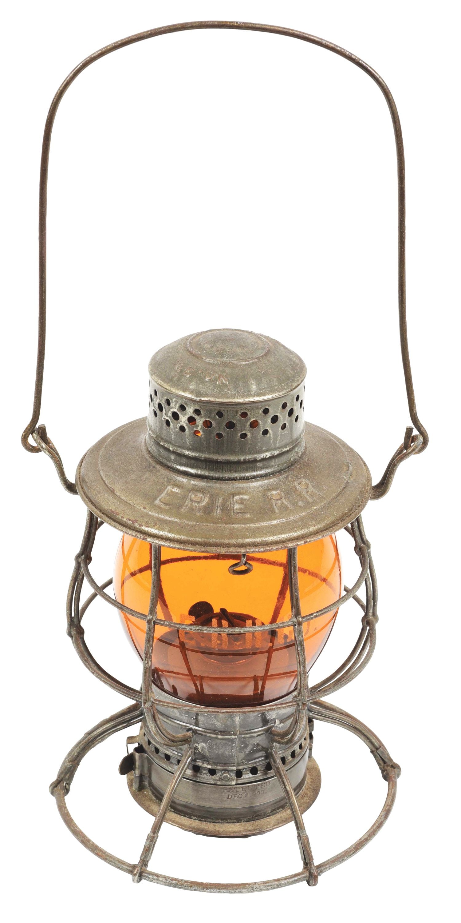 ERIE RR RAILROAD LANTERN. (1 of 11)