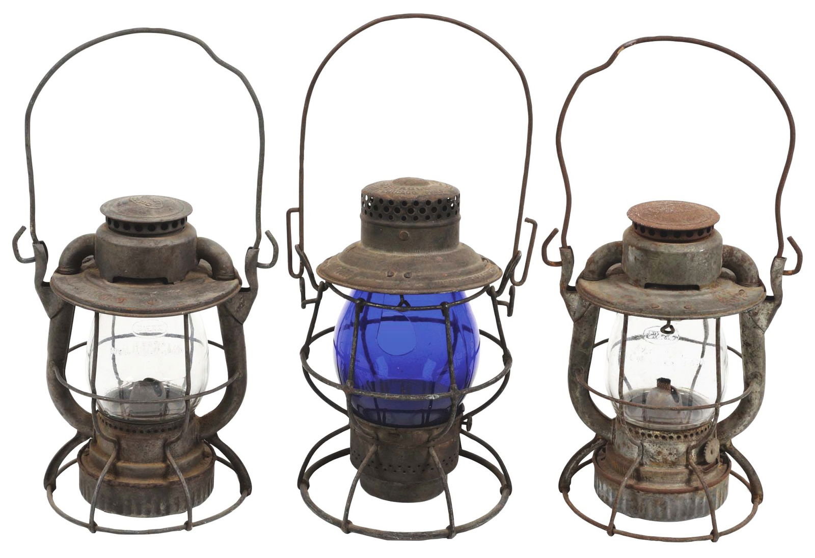LOT OF 3: RAILROAD LANTERNS. (1 of 7)