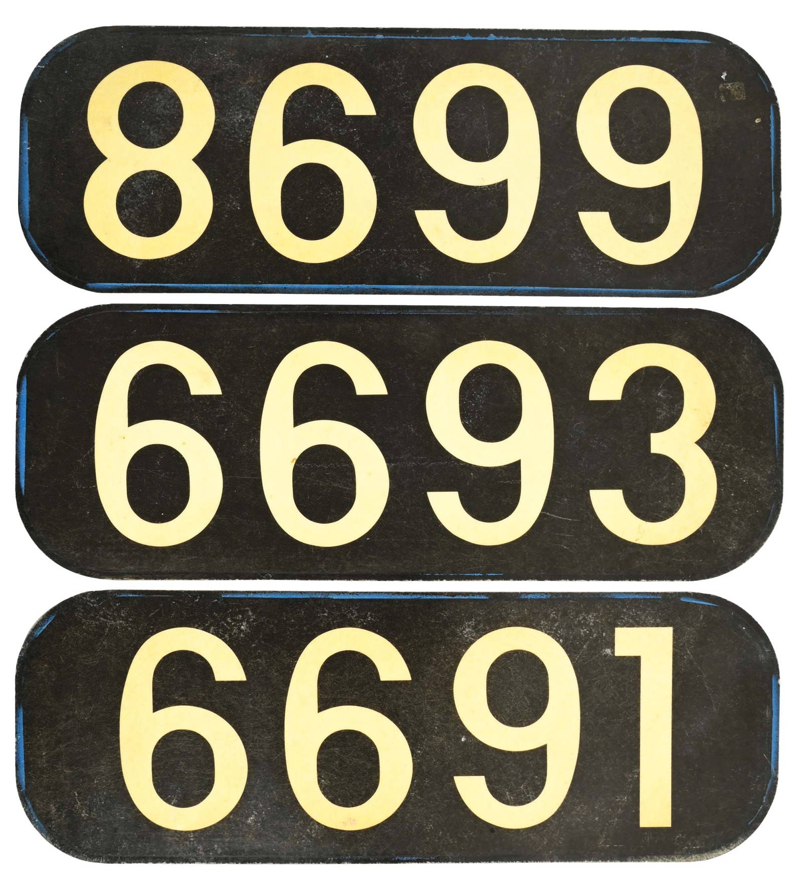Lot Of 3 Number Boards. Auction