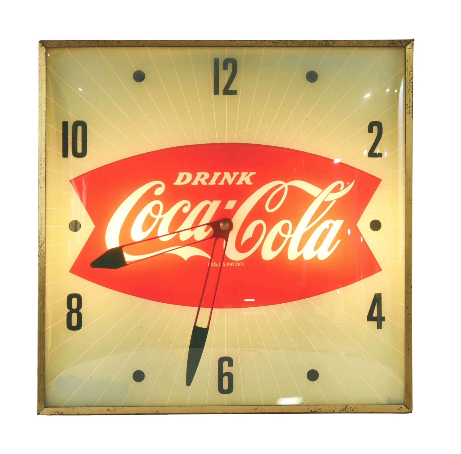 ORIGINAL COCA-COLA PAM CLOCK. (1 of 3)
