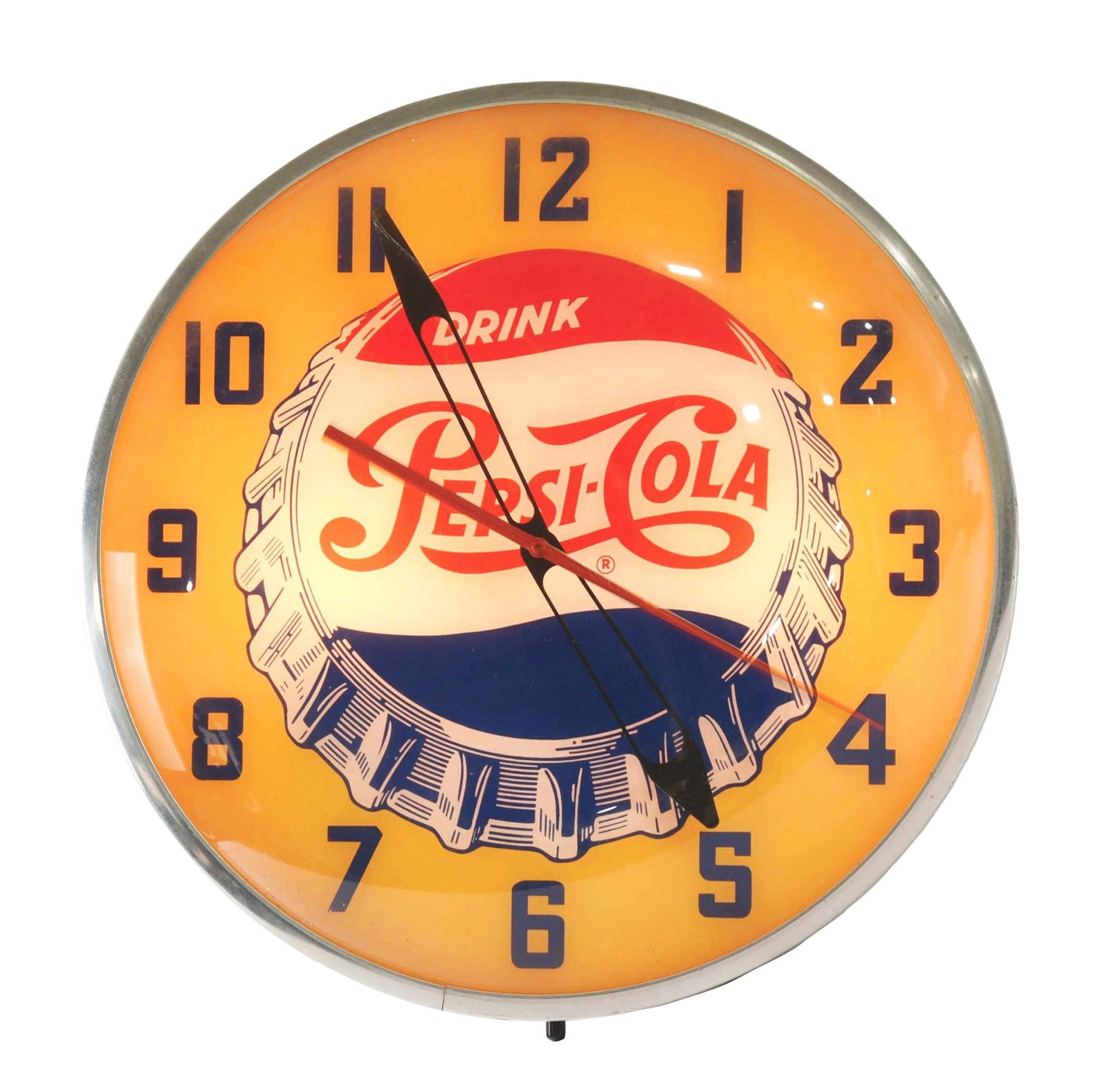 LATER ISSUE PEPSI-COLA BUBBLE CLOCK. (1 of 3)