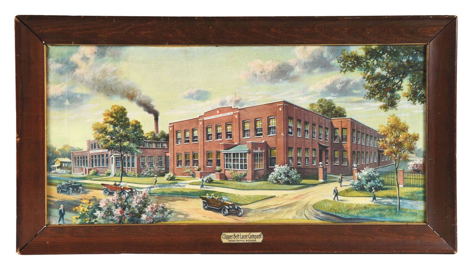 Clipper Belt Lacer Company Framed Picture. Auction