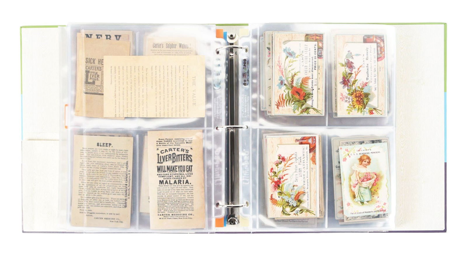 LOT OF 4: LARGE LOT OF ANTIQUE ADVERTISING TRADE CARDS. (1 of 4)