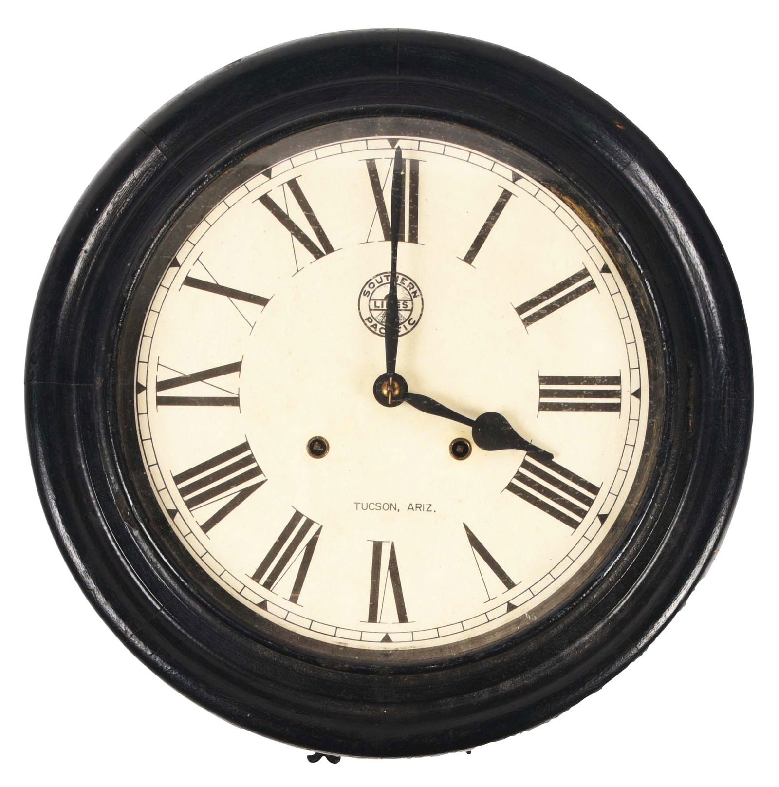 ORIGINAL SOUTHERN PACIFIC RAILROAD CLOCK. (1 of 3)