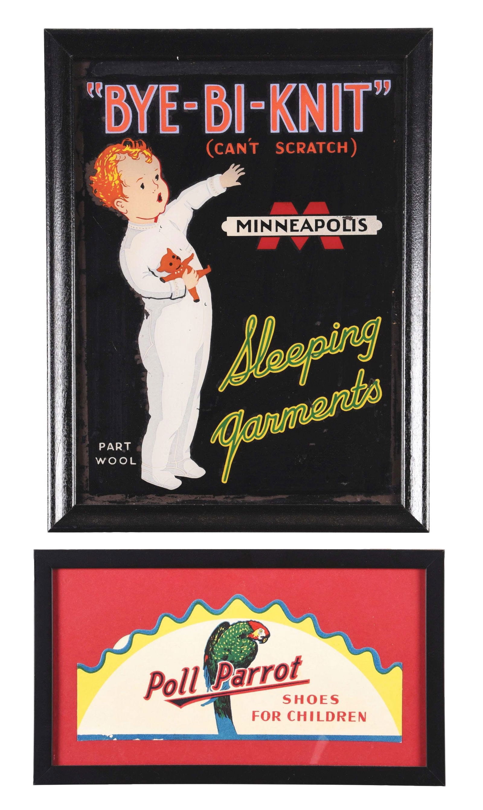 PAIR OF COUNTRY STORE ADVERTISING SIGNS. (1 of 2)