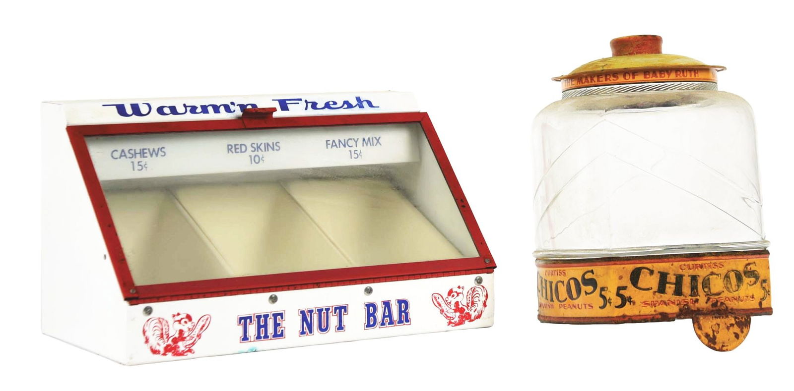 PAIR OF COUNTRY STORE DISPLAYS. (1 of 5)