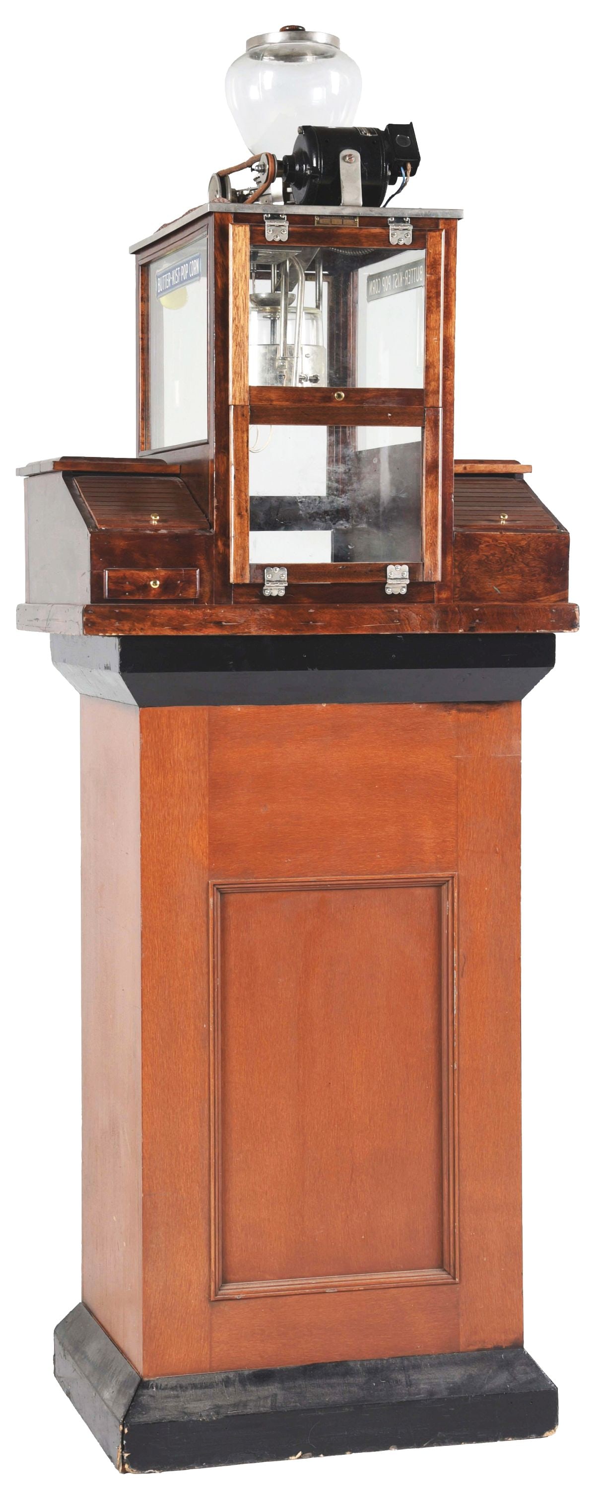 HOLCOMB AND HOKE "BUTTER-KIST" AUTOMATIC POPCORN MACHINE ON STAND. (1 of 7)