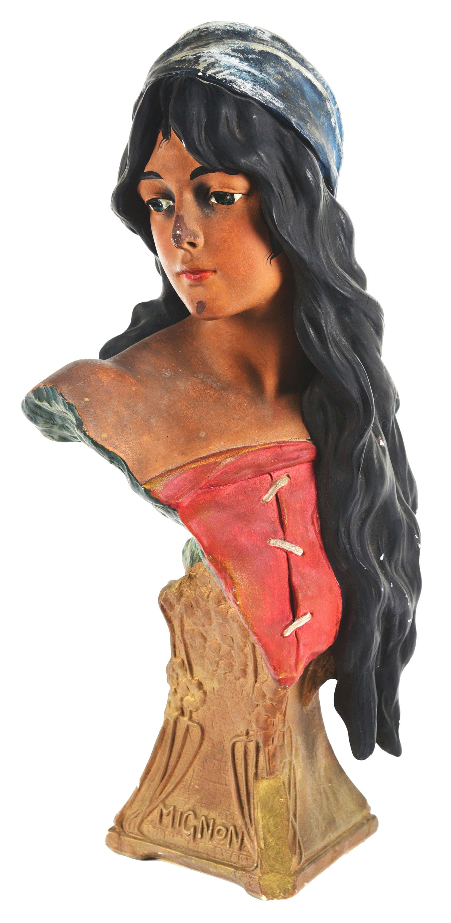 ORIGINAL AMERICAN INDIAN MAIDEN "MIGNON" BUST. (1 of 4)