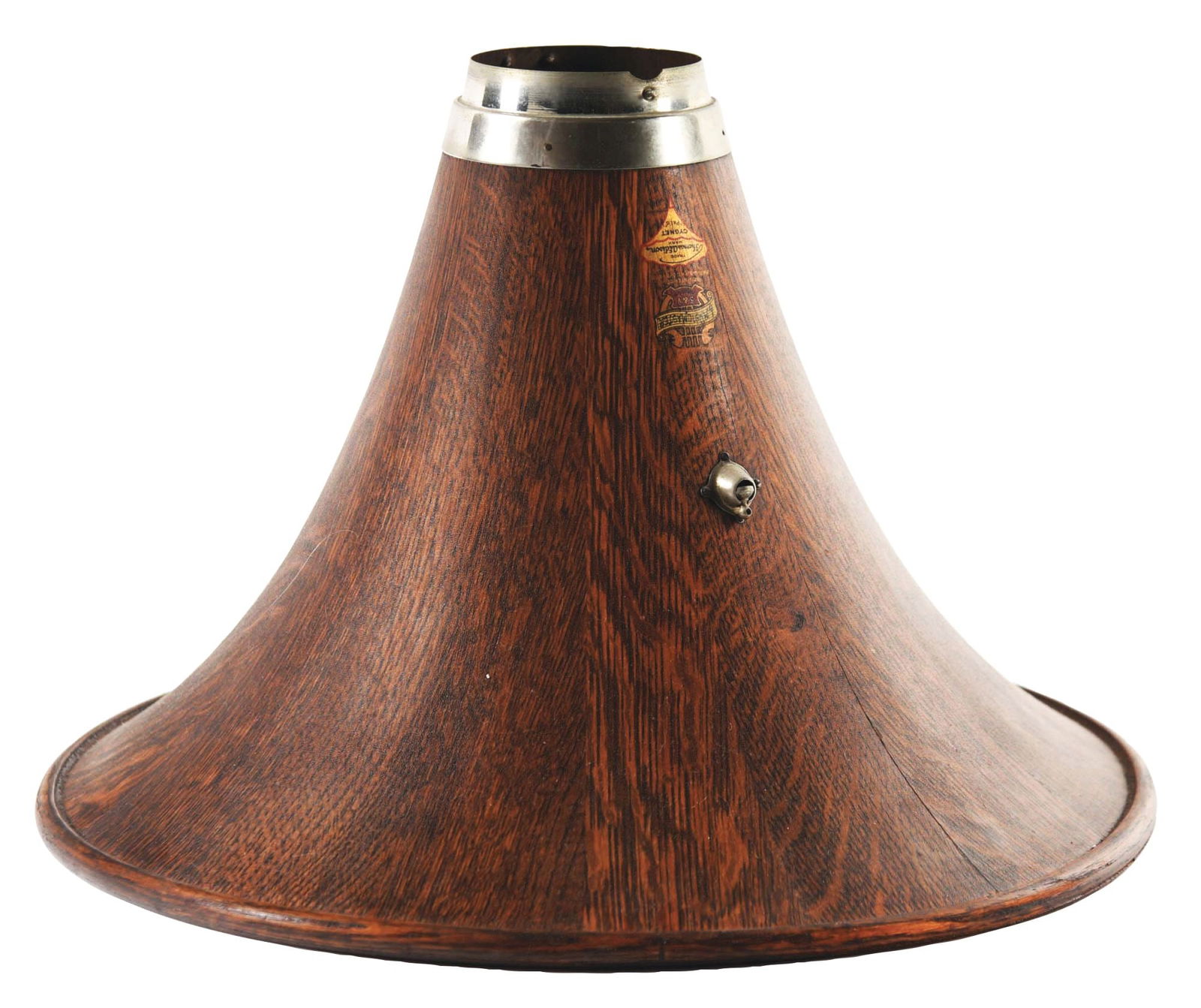 ORIGINAL EDISON OAK HORN FOR SYGNET HORN APPARATUS. (1 of 3)