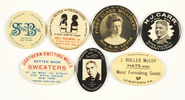 Lot of 7: Clothing & Tailoring Pocket Mirrors.: Condition (Excellent - Near Mint). Size Largest: 2 - 3/4" L.