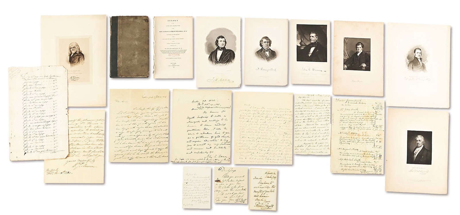 LARGE LOT EARLY MEDICAL BOOK, DOCUMENTS AND ENGRAVINGS.: Lot of material from the Dr. John K. Lattimer collection reflecting his general interest in the history of medicine. Book: 1st British Edition, "Experiments and Observations on the Gastric Juice & the