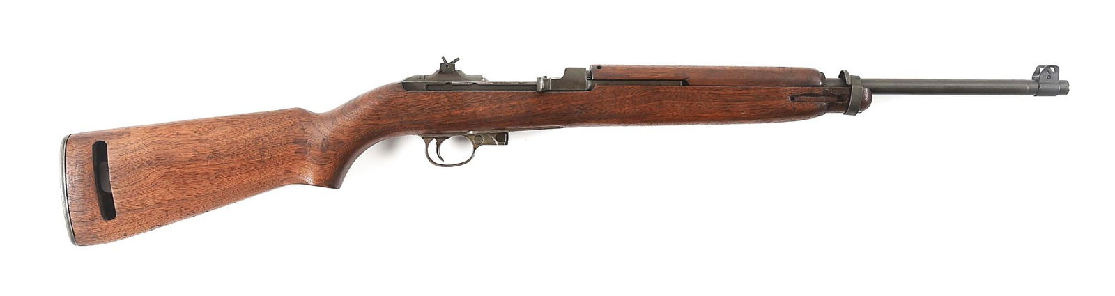 (C) RARE UNDERWOOD / INLAND M1 CARBINE.: Built by Underwood Elliot-Fisher circa 1943. Receiver was originally built by Inland and lined-out with a "U" stamp above, according to government specifications, and obliterated extra number. Standar