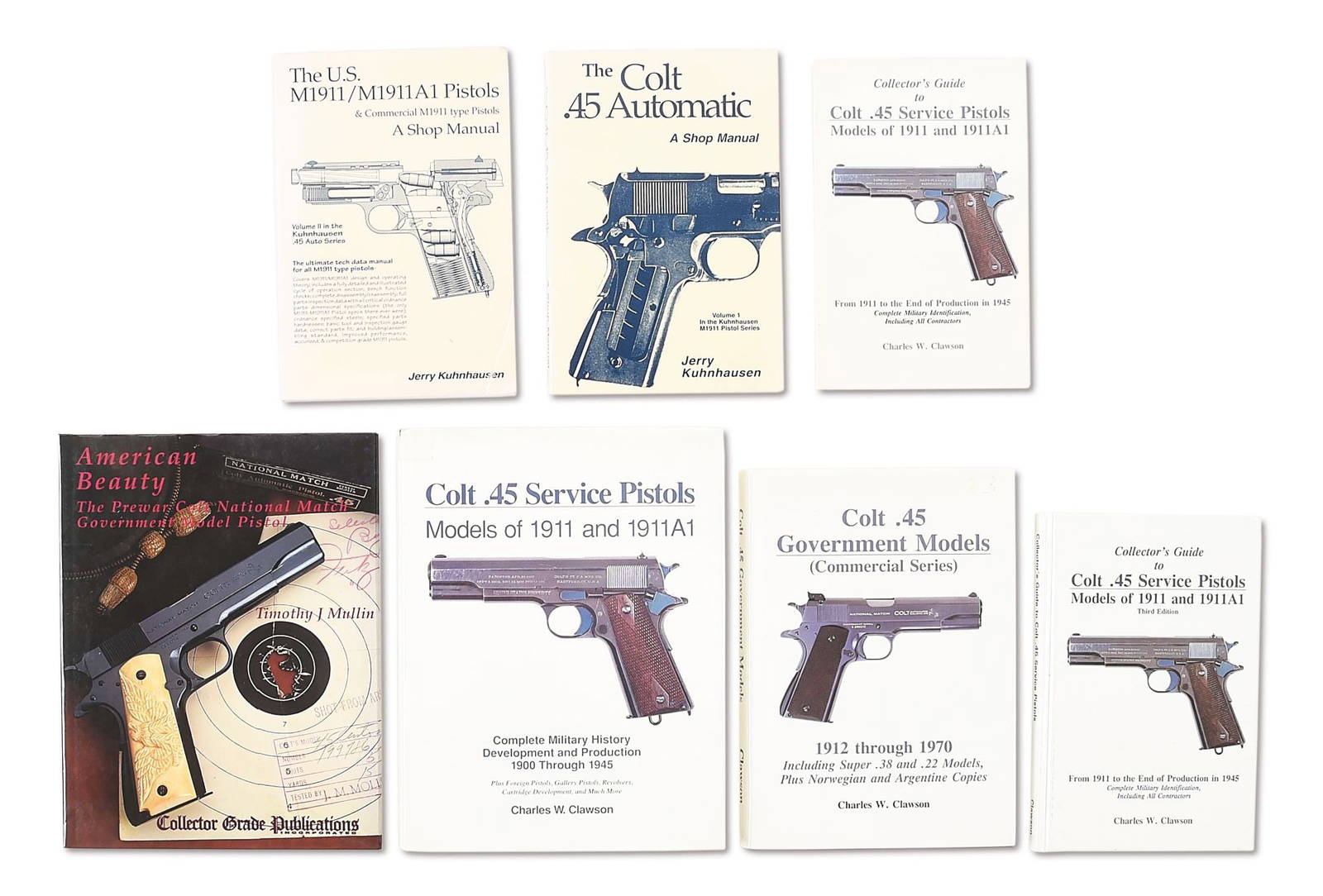 Lot Of 7 Books A Ready Built Library For The 1911, Clawson And Mullin