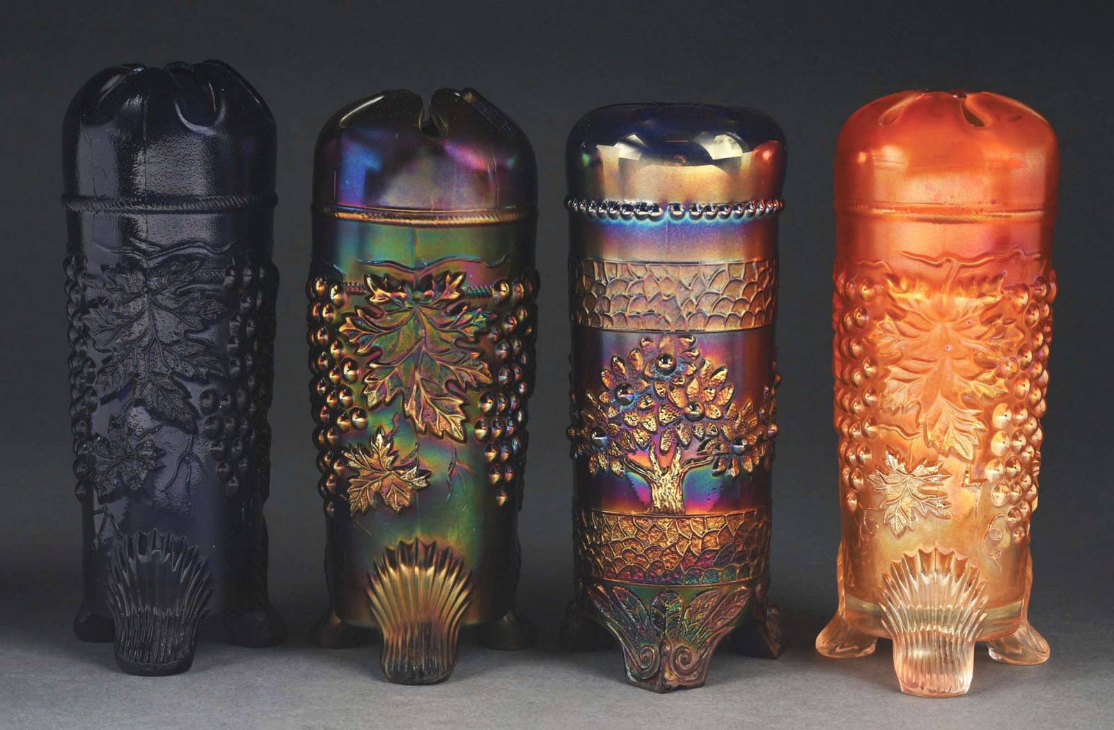 Lot Of 4 Carnival Hatpin Holders. Auction