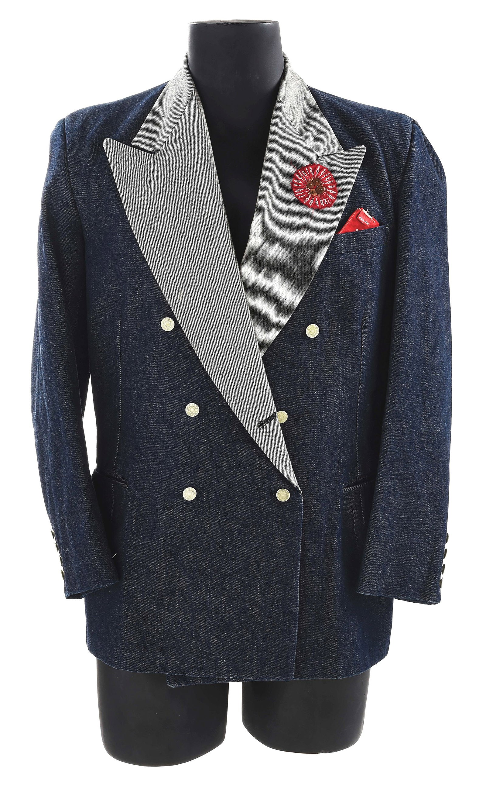 REX ALLEN'S "BING CROSBY" LEVI'S RED TAG CANADIAN TUXEDO JACKET: Legend has it that sometime in early 1951, when Crosby's fame was at an all-time high, he and a friend were on a fishing trip near Vancouver, British Columbia. When the two went to get a room at a loc