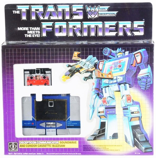 Transformers Soundwave AFA 90.: Hasbro. May be the best condition Soundwave in the world. Toy comes in the mint sealed European box variation. Condition (Near Mint Plus). Size Box: 10" x 10".