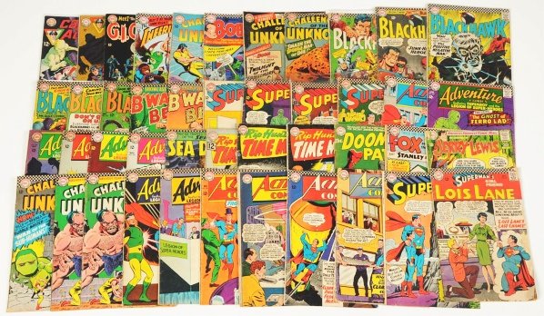 Large Lot of 1960s DC Comics.: This large lot of DC Comics features titles such as Lois Lane, Action, Adventure, Superman, Blackhawk, and many, many others. Condition (Good - Fine).