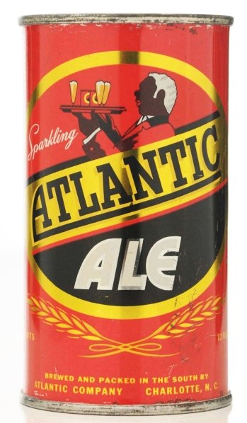 Atlantic Ale Flat Top Beer Can.: 032-14. Some scratching. Well above average example. GA tax top. Air sealed. Condition (1/1-).
