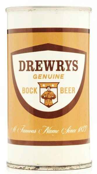 Drewrys Bock Pull Tab Beer Can.: 059-26. Clean all around. Bottom has been opened. Condition (A1+).