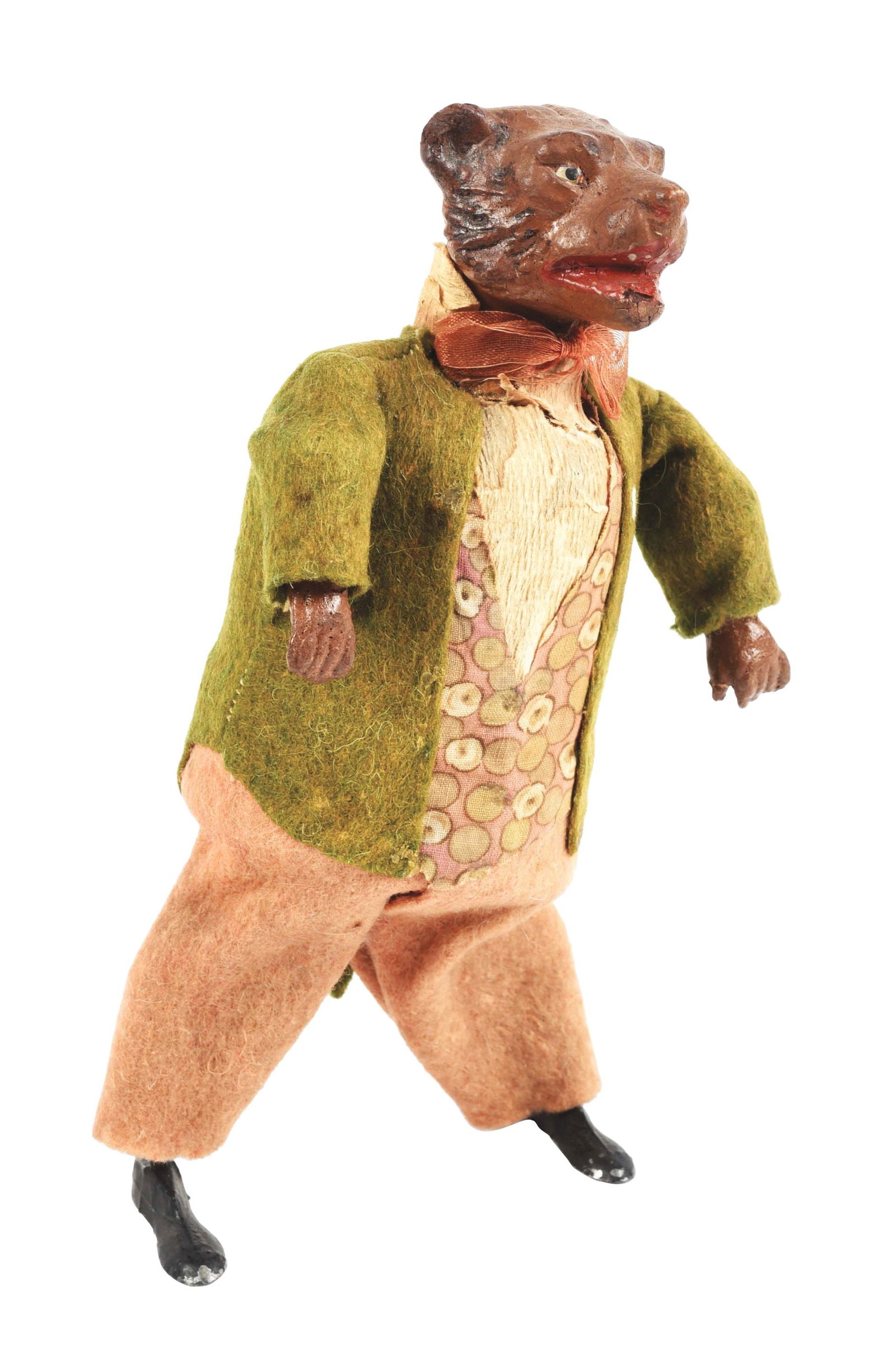 EUROPEAN WIND-UP COMPOSITION HEAD BEAR (1 of 4)