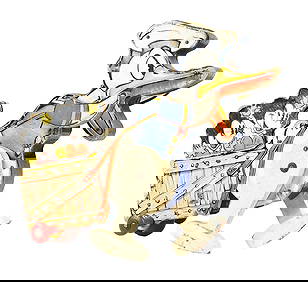 VERY SCARCE FISHER PRICE PAPER-ON-WOOD BACK-UP WALT DISNEY DONALD DUCK TOY (1 of 3)